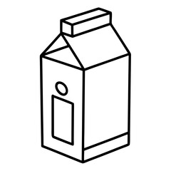 Milk Carton Icon in Vector Format