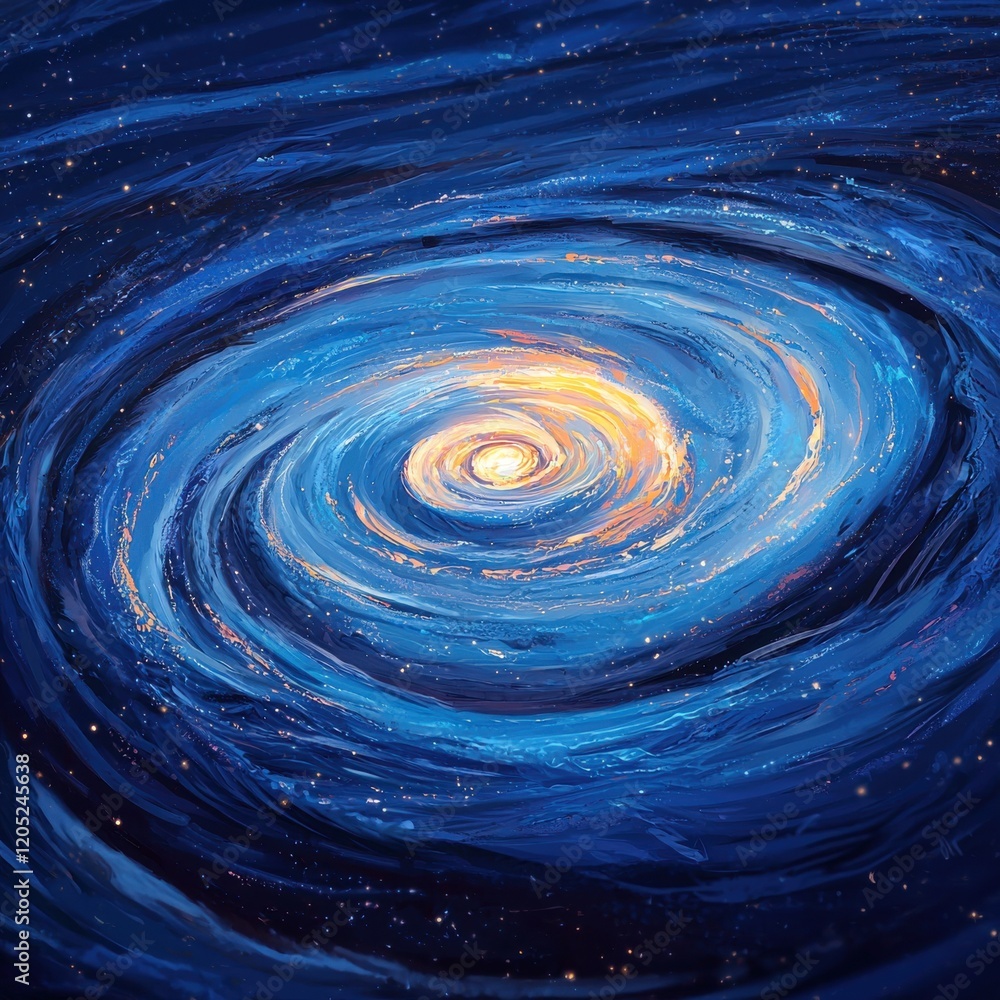 Aufkleber swirling colors in abstract universe closeup view intricate details soft lighting artistic visualiza