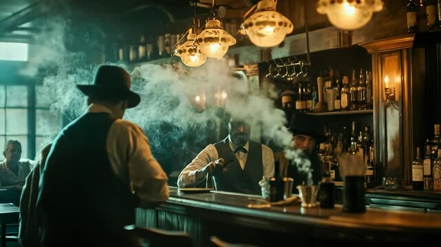People in a restaurant or pub, 1920s