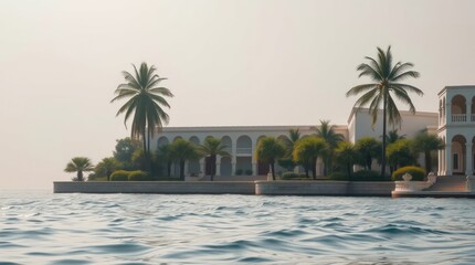 Relax under swaying palm trees beside the sparkling swimming pool at this luxurious tropical resort