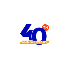 ILLUSTRATION 40th ANNIVERSARY DESIGN SIMPLE TEMPLATE LOGO ICON LABEL VECTOR