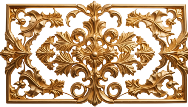Golden decorative element PNG Image