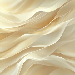Obraz premium Elegant Beige Fabric Waves Flowing Gracefully, Abstract Design with Smooth Curves and Soft Texture, Luxurious Background Ideal for Presentations or Websites