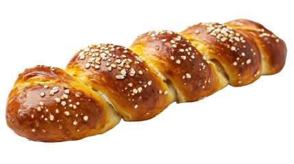 Crispy delicious pretzel snack, isolated on transparent background 