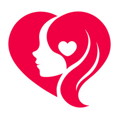 silhouette of a person with a heart