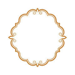 Fototapeta premium Abstract Golden Geometric Frame Outline Broder Design
