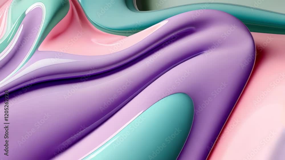 Poster colorful abstract shapes swirl together, creating a fluid and vibrant visual experience with modern 