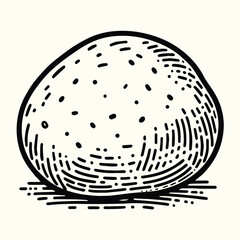 Potato Line Art Illustration