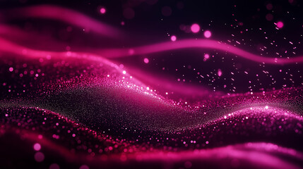 Fototapeta premium Romantic Abstract Pink Glow with Bokeh and Dreamy Light in the Dark Valentine's day background
