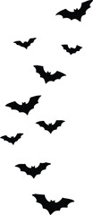 Naklejka premium A set of Halloween bat silhouette vector