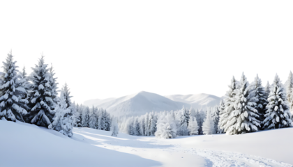 Winter snow landscape Png Image