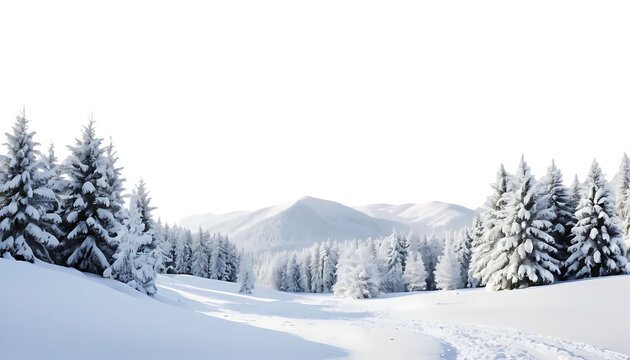 Winter snow landscape Png Image