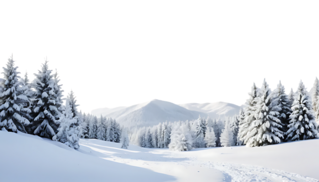 Winter snow landscape Png Image