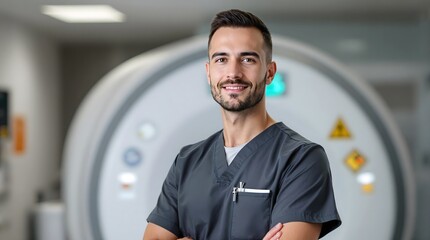MRI Technician Working in a Magnetic-Safe Diagnostic Environment (Healthcare)
