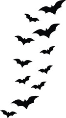 Naklejka premium A set of Halloween bat silhouette vector