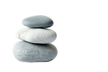 Fototapeta premium A serene stack of smooth stones, symbolizing balance and tranquility. Perfect for wellness, meditation, or nature-themed projects.