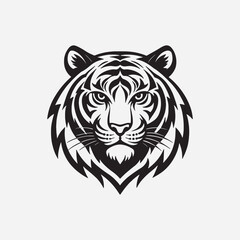 Discover a stunning tiger head silhouette design, perfect for logos, apparel, tattoos, and digital projects. High-quality, versatile vector art for bold and creative statements.