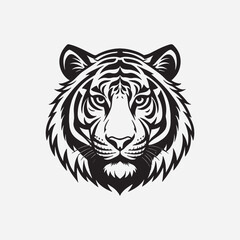 Discover a stunning tiger head silhouette design, perfect for logos, apparel, tattoos, and digital projects. High-quality, versatile vector art for bold and creative statements.