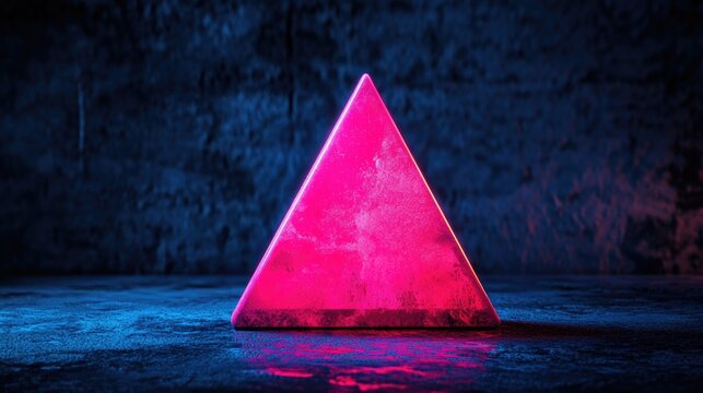 Triangle Shaped Object in Dark Room