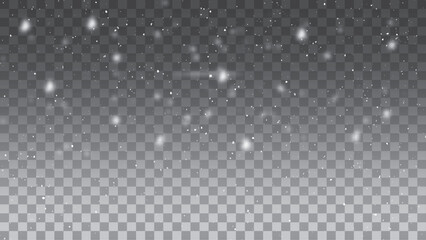 Christmas background with snowflakes. Snow flakes with wind, snow background. Snow storm effect, Heavy snowfall,