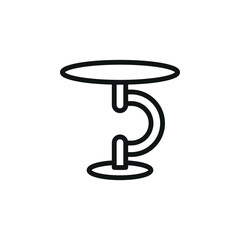 Coffee table icon represents functionality and home decor, perfect for interior design, furniture illustrations, and living room themes.