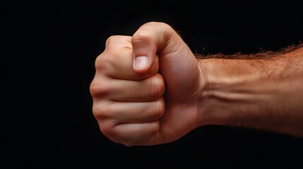 Powerful Fist Symbolizing Strength and Perseverance in the Face of Adversity