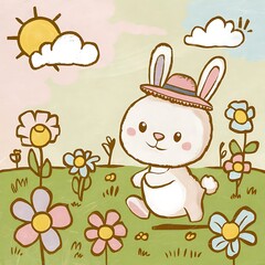 Cute background template. Vector illustration.