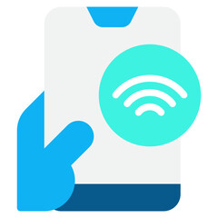 Smartphone With Wi-Fi Connectivity Icon