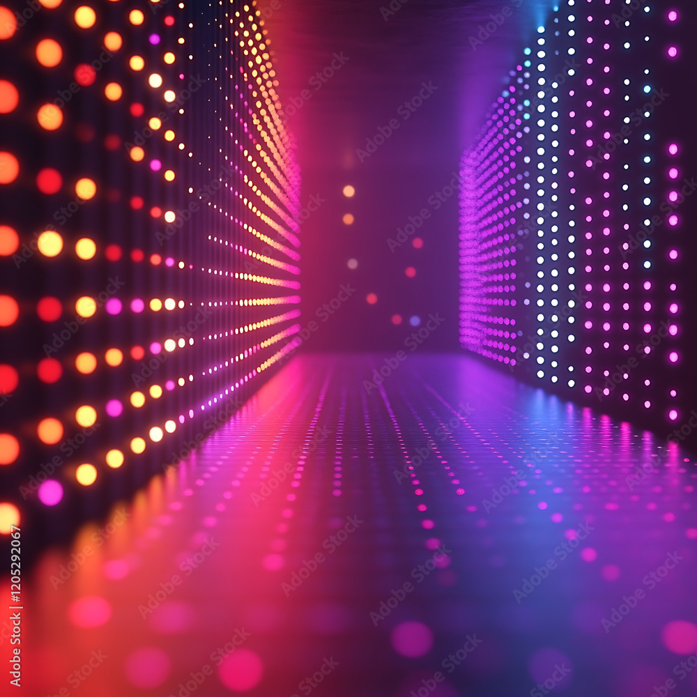 Aufkleber vibrant disco background with colorful lights and illuminations creating dynamic atmosphere. perfect