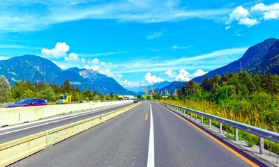 Rheintal/Walgau Autobahn A14 zwischen Nenzing und Bludenz in Vorarlberg (Richtung Arlberg)