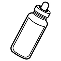 Sleek and Minimal Water Bottle Line Art