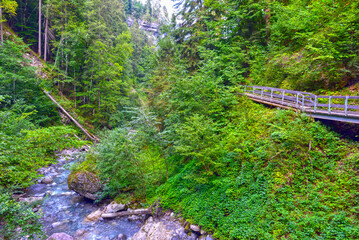 Die Bürser Schlucht in Bürs, Bürserberg und Brand im Bezirk Bludenz in Vorarlberg