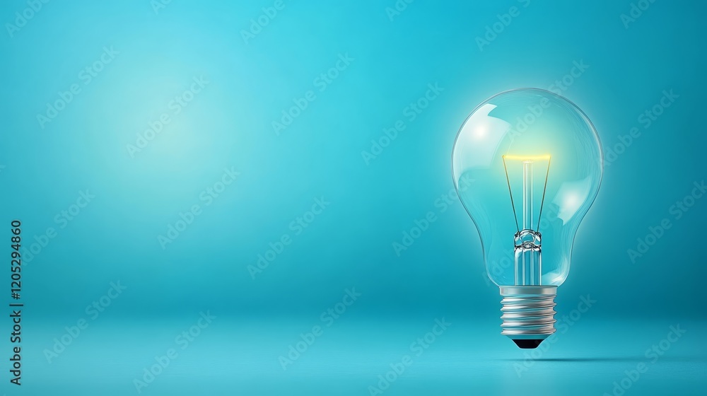 Poster illuminating innovation light bulb nested within another, symbolizing the power of ideas