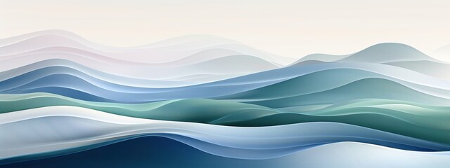 Fototapeta premium Blue and white ocean with a mountain range in the background