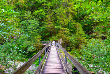 Wanderweg in der Bürser Schlucht in Bürs, Bürserberg und Brand im Bezirk Bludenz in Vorarlberg