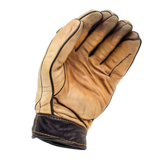 Detailed close-up of a vintage sports glove transparent background isolated png