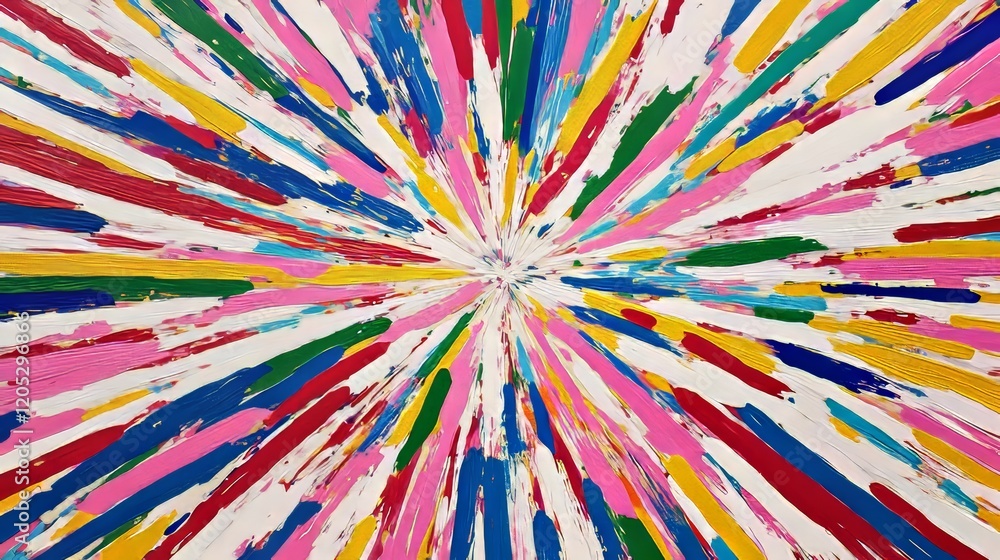 Poster explosive flow of vibrant colors with moving lines and particles. motion. luminous stream of energet