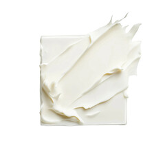 Naklejka premium Creamy texture spread over a white background transparent background isolated png