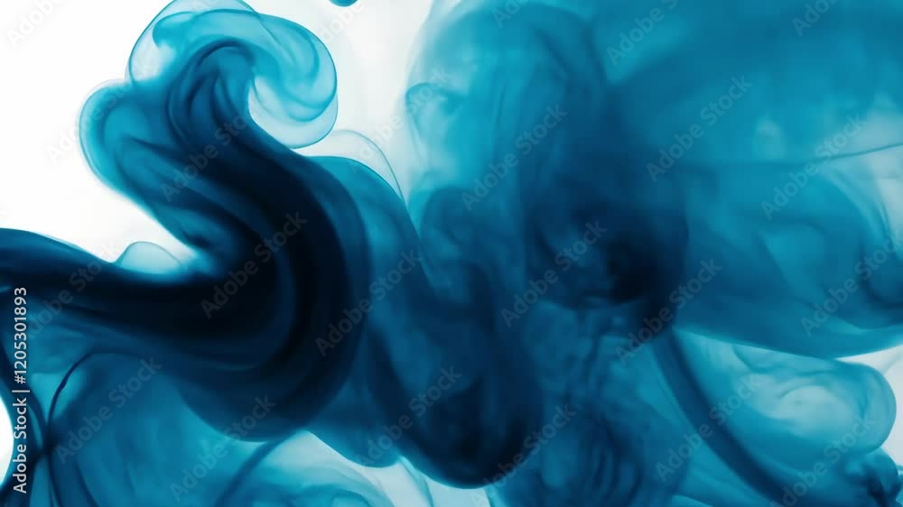 Aufkleber abstract blue smoke swirling fluidly creates a serene and captivating visual experience emphasizing 