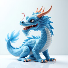Obraz premium Blue Asian Dragon for Chinese new year
