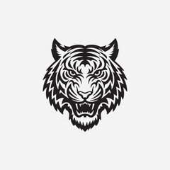 Discover a stunning tiger head silhouette design, perfect for logos, apparel, tattoos, and digital projects. High-quality, versatile vector art for bold and creative statements.