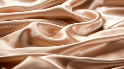 Obraz premium Elegant Draped Beige Silk Fabric Texture