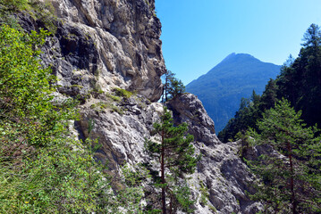 Die Rosengartenschlucht in Imst (Tirol, Österreich)