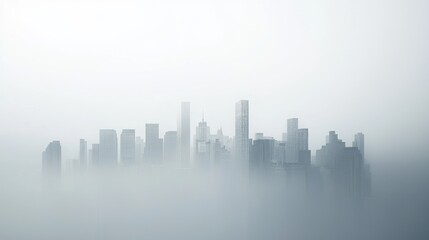 Misty Cityscape: An Enigmatic Urban Panorama