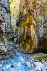 Die Rosengartenschlucht in Imst (Tirol, Österreich)