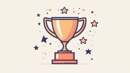 Minimal Trophy Surrounded by Stars for Excellence