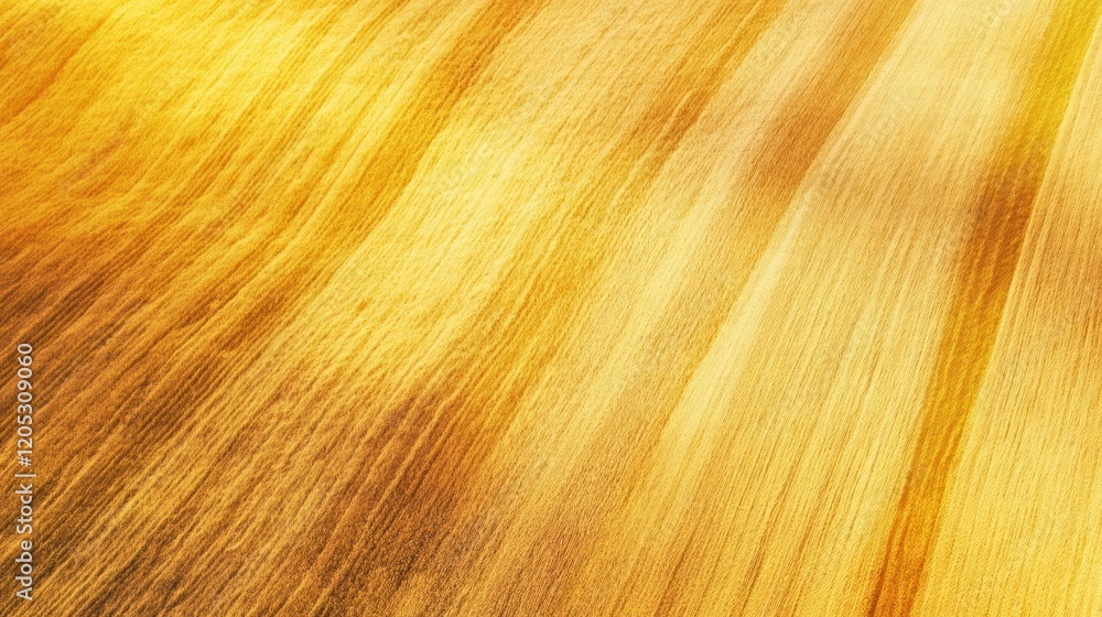 Poster Golden waves create a captivating texture on a smooth surface in warm lighting during the late afternoon. Generative AI
