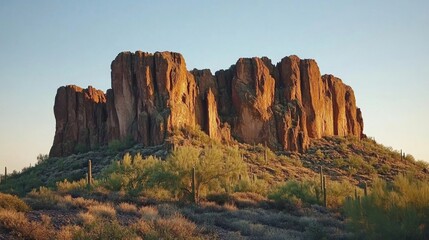 Arizona Desert Mountain Sunset Landscape