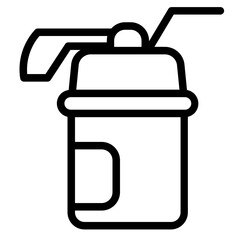Oil Bottle Parts Line Icon