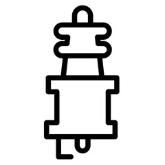 Plug Car Electric Line Icon